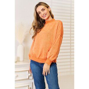 Basic Bae Round Neck Dropped Shoulder Sweatshirt